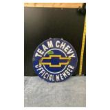 Team Chevy tin sign