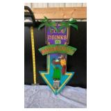 Margaritaville tin sign w/bottle opener