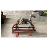 Wooden rocking horse39 1/2ï¿½ x 17ï¿½ x 35ï¿½