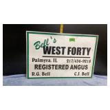 Bellï¿½s West Forty tin sign