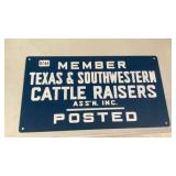 Texas & Southwest tin sign20ï¿½x11ï¿½