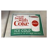Coke sign 16ï¿½x13ï¿½