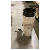 5 Gallon buckets & oil/gas can