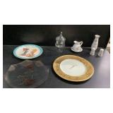 Plates, Dish, Creamer and Plate, Vase and Salt