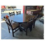 Country Pine Dinette, Table w/ (6) chairs, SOLID