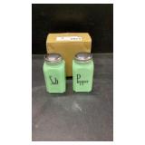 Jade-ite Slat and Pepper Shakers