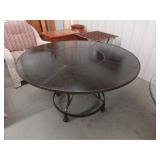 56" Table W/ Copper Inlaid Top