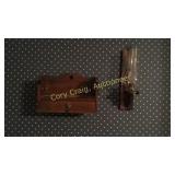 Wood shelf and candle