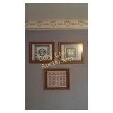 Set of 3 quilt images