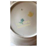 Blue flower w/gold edge