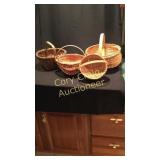 4 Hand woven baskets