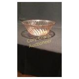 Pink Depression glass bowl