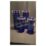 4 pc. Canister Set Blue