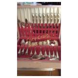 Gorham Silverplate Silverware service for 8 with