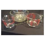 2 pcs. Clear glass mixing bowls & measuring cups