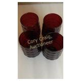 Ruby Red Anchor Hocking Glasses 9  es