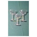Set of 7, 5 1/4" Stemware Candlewick Glasses