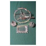 Candlewick Cocktail Plate, Salt and Pepper, and