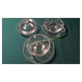 3 Candlewick Serving Bowls