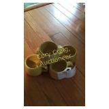 Frankoma 5 Coffee Cups & Saucers