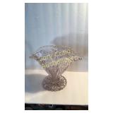 Pressed Glass Vase Fan Shaped