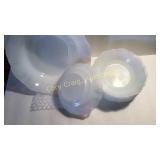 1 large Serving Bowl & 9  salad bowls