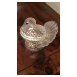 Clear Glass Turkey Candy Dish