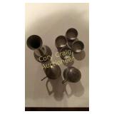 Pewter Napkin Rings, Salt N Pepper and Small Vase