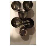 6 Pewter Jefferson Cups