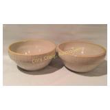 2 Stoneware Bowls, 1 has chips