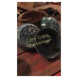 Angel food cake pan & 2  pans some chips