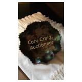 Carnival glass 3 foot dish