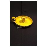 Yellow granite candle holder