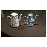 2 Granite ware coffee pots