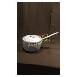 Blue Granite Ware Pot w/Lid, few chips