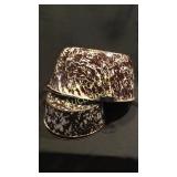 Brown Granite Ware, Large Pot w/ Strainer