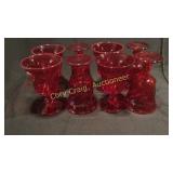 Set of 8 Red Glasses