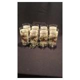 Set of 8 Glasses in a caddy