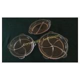 Candlewick 3 Divided Serving Pieces