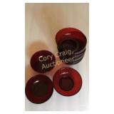 Ruby Red Anchor Hocking dessert bowls 9 ea.