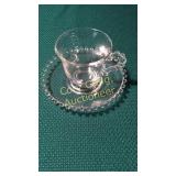 8 ct, Candlewick Cups and Saucers