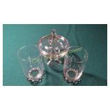 Candlewick 2 Glasses and Candy Dish