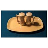 Frankoma Meat Plate and Salt & Pepper Shakers