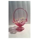 Fenton Strawberry pattern Basket