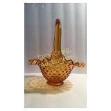 Fenton Amber Basket