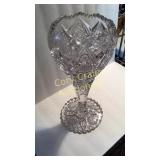 Tall pressed glass Vase