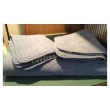 Blue Bedspread w/Shams, Queen