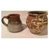 2 Small Handmade Pottery Pieces