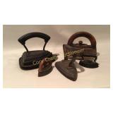 5 Misc Sizes of Antique Irons