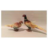 Pr. Of Pheasant Figurines, male tail glued